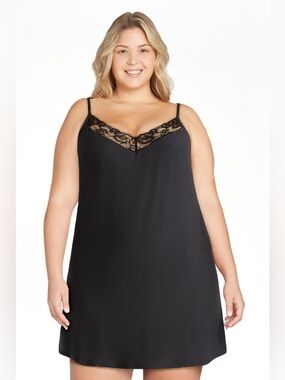 Joyspun Women’s Dreamy Soft Collection Lace Trim Knit Chemise, Size 3X NWT